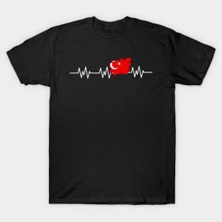 Turkey Heartbeat Flag Pulse Turkish T-Shirt